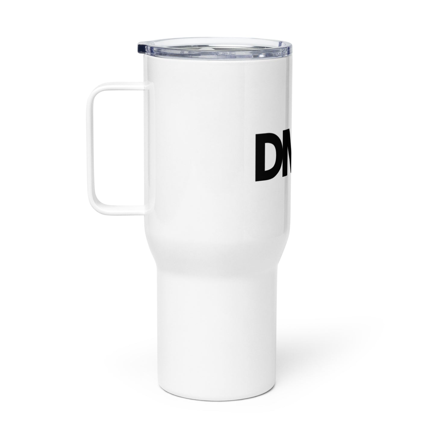 Travel mug with a handle